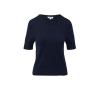 Kurzärmeliger Strickpullover mit Rippbündchen im Slim Fit 40 blau 2168717.5959.40