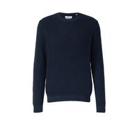s.Oliver Pullover 2168814 – Herren – Rundhals, Grobstrick, 100% Baumwolle – Blau L