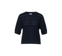 s.Oliver Red Label - Strickpullover mit Halbarm und Ajourmuster blau - Gr. - 34