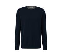 s.Oliver Strickpullover aus Baumwolle mit Logo-Stickerei, Rundhalsausschnitt Blau 3XL