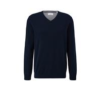 s.Oliver Red Label - Strickpullover mit Logostickerei blau - Gr. - 3XL