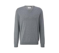 s.Oliver Red Label - Strickpullover mit Logostickerei grau - Gr. - XL