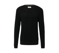 Strukturmix-Pullover aus reiner Baumwolle M schwarz 2170233.9999.M