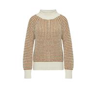 Gemusterter Strickpullover mit Stehkragen im Relaxed Fit 46 creme|beige|braun 2168046.04X5.46