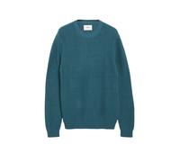Strickpullover S.OLIVER, Herren, Gr. XL, blau, Strick, Obermaterial: 100% Baumwolle, unifarben, bequem hüftbedeckend, Rundhals, Bündchen, Pullover Strickpullover, Langarmpullover mit Rundhals / Baumwo
