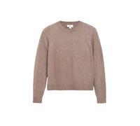 Rundhalspullover S.OLIVER, Damen, Gr. 36, toffee, Feinstrick, Obermaterial: 72% Viskose, 28% Polyester, normal taillenbedeckt, Rundhals, Rollkante, Pullover Rundhalspullover, Rollabschlüsse an Ärmeln 