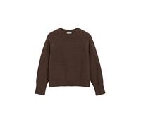 s.Oliver Bouclé-Strickpullover Relaxed Fit Rundhals 66% Baumwolle Braun Größe 46