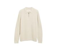 s.Oliver Red Label - Strickpullover mit Troyer-Kragen beige - Gr. - M