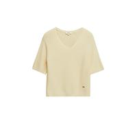 Kurzarm-Strickpullover aus Baumwollmix 46 beige 2178508.8000.46