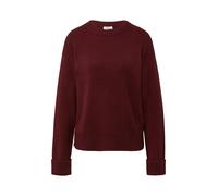 s.Oliver Damen Pullover 2169682 Weicher Strickpullover mit Ärmelaufschlag Rot Größe 36