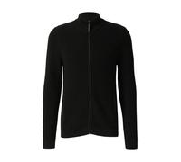 s.Oliver Red Label - Struktur-Strickjacke mit Eingrifftaschen und Reißverschluss schwarz - Gr. - L