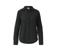 s.Oliver Red Label - Strukturierte Hemdbluse mit Turn-up schwarz - Gr. - 34