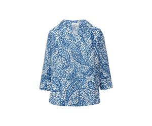 s.Oliver Red Label - Strukturierte Tunikabluse mit 3/4-Ärmeln blau - Gr. - 40