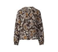Strukturierte Viskosemix-Bluse mit All-over-Print 38 braun|mehrfarbig 2170028.89A2.38