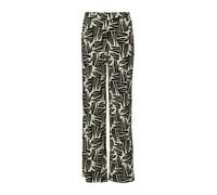 s.Oliver Red Label - Strukturierte Wide-Leg-Hose im Relaxed Fit schwarz/beige - Gr. - 34