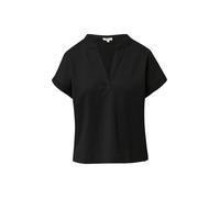 s.Oliver Red Label - Strukturiertes Blusenshirt im Relaxed Fit schwarz - Gr. - 34