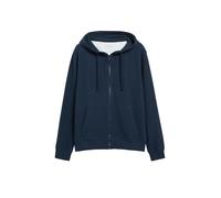 Kapuzensweatshirt S.OLIVER, Herren, Gr. XXL, blau, Sweatware, Obermaterial: 100% Baumwolle, unifarben, bequem hüftbedeckend, Rundhals, Bündchen, Sweatshirts, in feiner Strick-Optik (10170626-XXL) blau