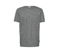 Kurzarmshirt S.OLIVER, Damen, Gr. XL, blau melange, Single Jersey, Obermaterial: 100% Baumwolle, meliert, regular fit hüftbedeckend, Rundhals, abgesteppte Kante, Shirts, Sommershirt meliert, mit Brust