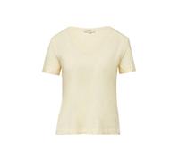 s.Oliver Red Label - T-Shirt aus Flammgarn mit V-Ausschnitt gelb - Gr. - 42