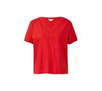 T-Shirt aus Flammgarn mit V-Ausschnitt 38 rot 2165872.3090.38