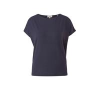 s.Oliver Fließendes Jersey-T-Shirt Damen Rundhals 95% Viskose/5% Elasthan Blau Gr. 44