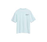 Kurzarmshirt S.OLIVER, Jungen, Gr. 3XL, light blau, Single Jersey, Obermaterial: 83% Baumwolle, 13% Polyester, 4% Elasthan, bedruckt, normal hüftbedeckend, Rundhals, abgesteppte Kante, Shirts, Sommers