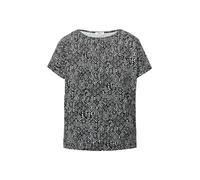 s.Oliver Red Label - T-Shirt im Relaxed Fit mit All-over-Muster schwarz - Gr. - 42