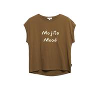 Baumwoll-T-Shirt mit Frontprint 38 braun 2178612.89D0.38