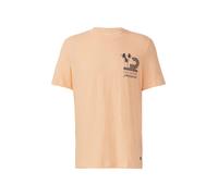 Baumwoll-T-Shirt mit Frontprint und Flammgarnstruktur XL orange 2165609.20D6.XL