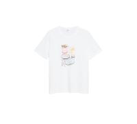 Baumwollshirt mit Front Print 44 weiß 2178714.01D1.44
