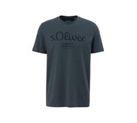 s.Oliver Red Label - T-Shirt mit Label-Print grau - Gr. - XXL