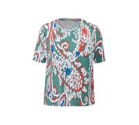 s.Oliver Red Label - T-Shirt mit Plisseefalten blau - Gr. - 34