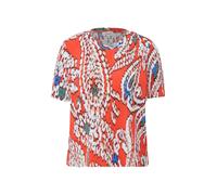 s.Oliver Red Label - T-Shirt mit Plisseefalten orange - Gr. - 38