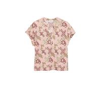 s.Oliver Red Label - T-Shirt mit Schlitz-Ausschnitt beige/rot - Gr. - 34