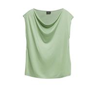 s.Oliver Red Label - T-Shirt mit Wasserfallkragen grün - Gr. - 44