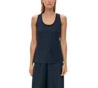 s.Oliver Damen 2147057 Top mit Plisseefalten, blau 5884, 38