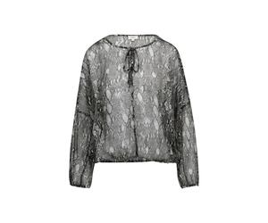 s.Oliver Red Label - Transparente Bluse mit All-over-Print grau - Gr. - 36