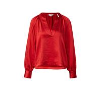 Bluse aus Satin mit tiefem V-Ausschnitt 44 rot 2173080.3384.44