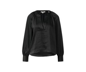 s.Oliver Red Label - Tunikabluse aus Satin-Stoff schwarz - Gr. - 34