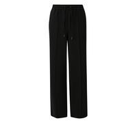 s.Oliver Red Label - Twill-Hose mit weitem Bein und Elastikbund schwarz - Gr. - 38