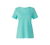 s.Oliver Red Label - Weiches T-Shirt aus Baumwolle mit V-Ausschnitt blau - Gr. - 36
