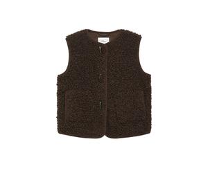 s.Oliver Red Label - Weste in Teddyfell-Optik braun - Gr. - 34