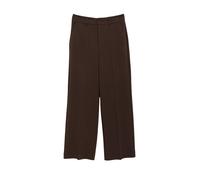 Stoffhose S.OLIVER, Damen, Gr. 36, N-Gr, braun, Web, Obermaterial: 74% Polyester, 22% Viskose, 4% Elasthan, lang, Hosen Stoffhose, mit Bundfalte (86614241-36) braun