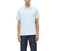 Kurzarmhemd S.OLIVER, Herren, Gr. XXL, N-Gr, light blau, Web, Obermaterial: 100% Baumwolle, unifarben, normal hüftbedeckend, Rundhals, abgesteppte Kante, Hemden (93542054-XXL) light blau