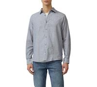 Regular Fit: Gestreiftes Hemd aus Baumwoll- und Leinenmix 3XL blau 2163061.58G0.3XL