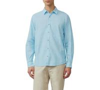 Regular Fit: Gestreiftes Hemd aus Baumwoll- und Leinenmix L türkis 2163061.62G0.L