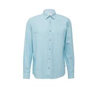 Regular Fit: Gestreiftes Hemd aus Baumwoll- und Leinenmix XL türkis 2163061.62G0.XL