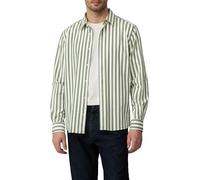 Regular Fit: Gestreiftes Langarmhemd aus Baumwollstretch XL creme|olive 2165156.79G1.XL