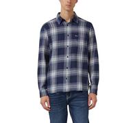 Regular Fit: Kariertes Flanellhemd mit Brusttasche XL blau|weiß 2172381.58N4.XL