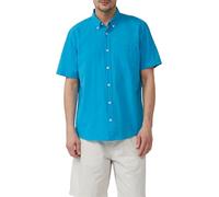 Regular Fit: Kurzarmhemd mit Struktur-Streifen und Button-Down-Kragen S blau 2165428.6259.S